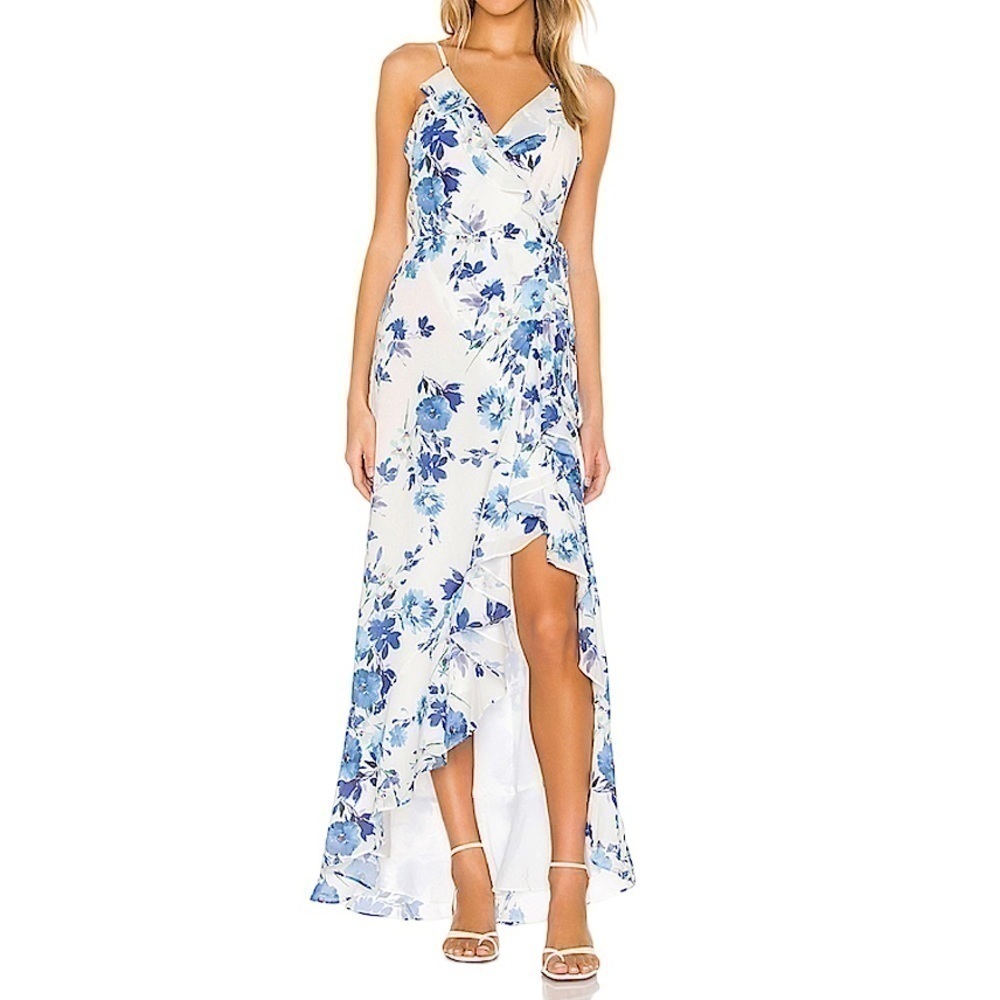 NWT Yumi Kim Meadow Maxi Dress Bluebird Ivory Blue and White Women’s Size XS